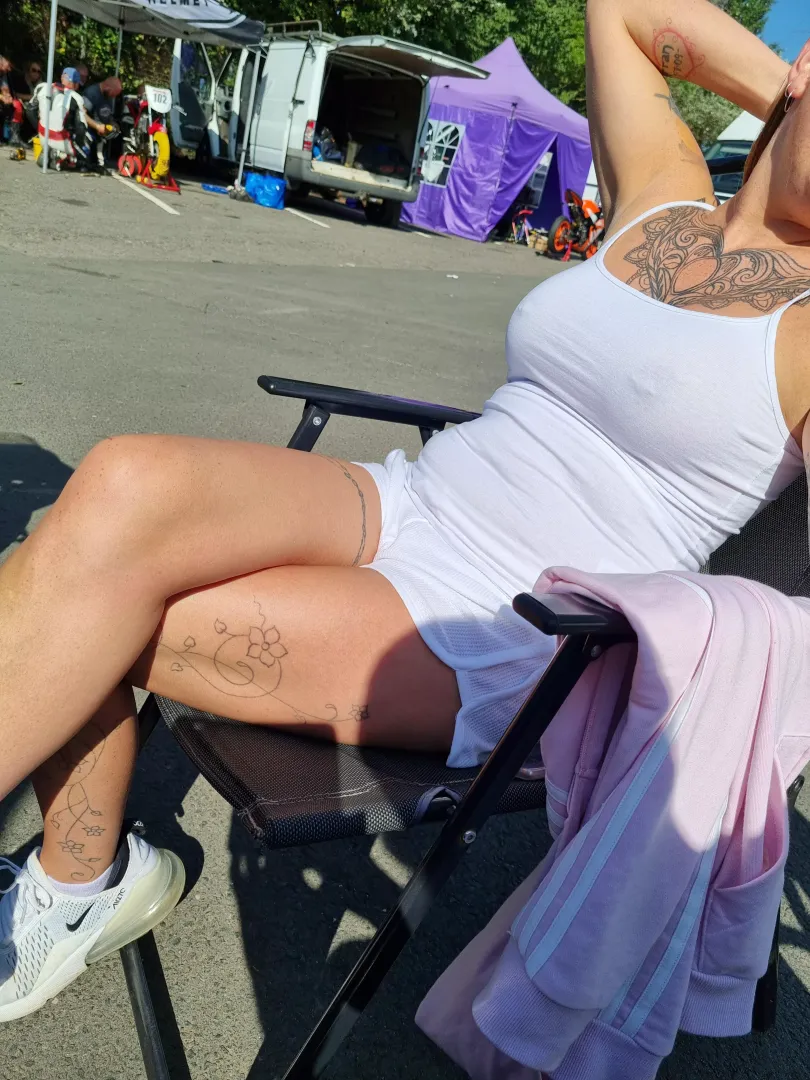 Can't wait for racing season to start back up so I can distract all the riders to help my man win hehe! posted by scottishcouple35