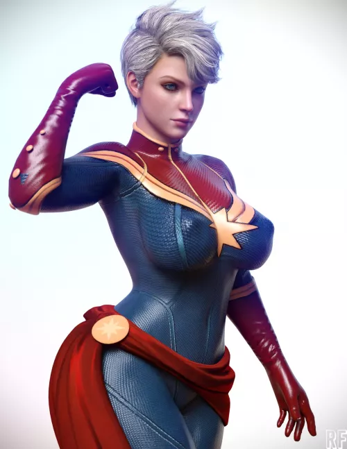 Captain Marvel (Rude Frog 3D) by Mxfyn