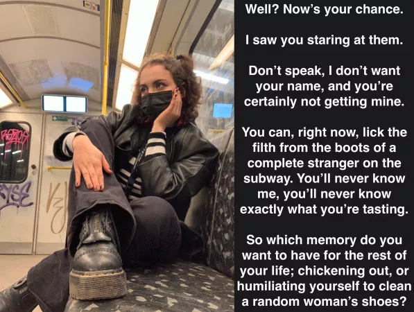 [caption][femdom][humiliation][shoe worship][oc] by shoebeau