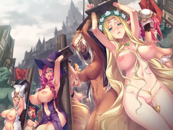 Captured warriors awaiting humiliation (hikage eiji) by A_Manatee