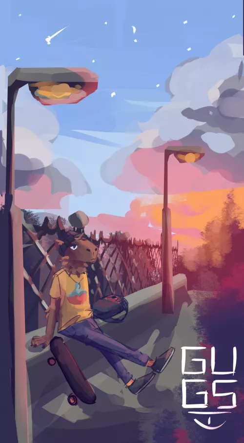 capybara enjoying the sunset by gugulokaso