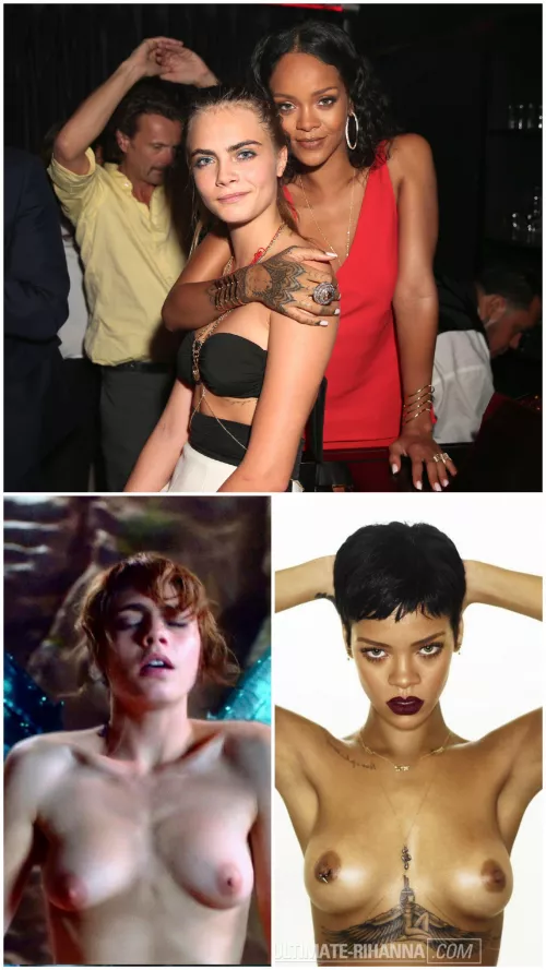 Cara Delevingne & Rihanna by deadkameng