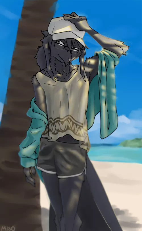 Care for a swim? 🏖️ ( Art by me, @karasumisso on twitter) by KarasuMisso