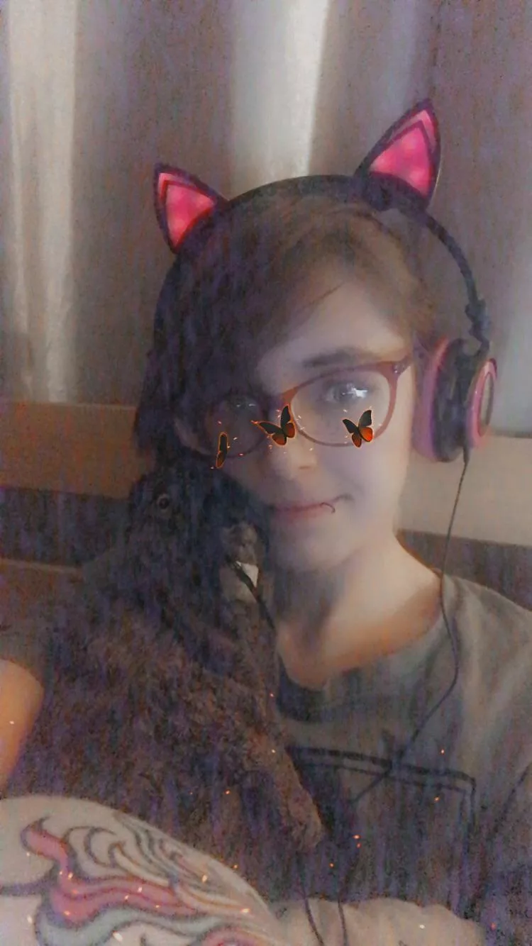 Cat headphones and plushy 🥰 posted by i-ate-the-ether