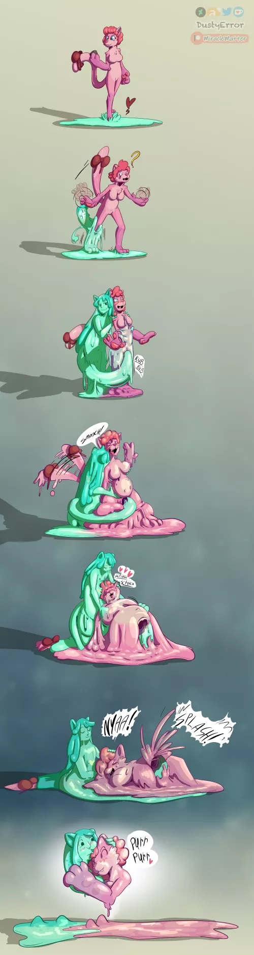 Cat slime time [F Anthro Cat Slime TF, Slime, Goo, Melting] by DustyError by notmma