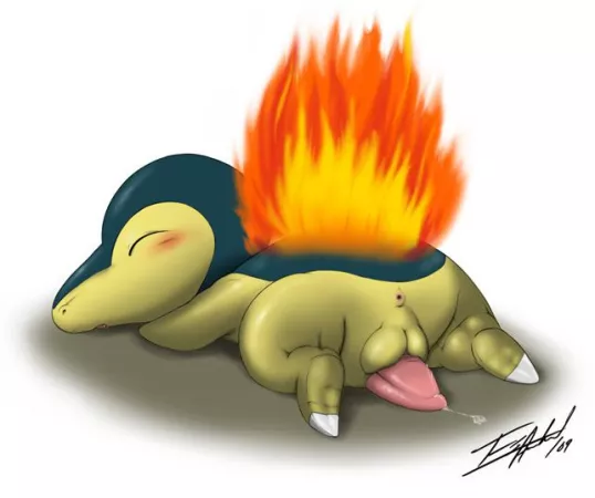 Catch them all challenge #155 - Cyndaquil (ESArtist) by Red_Gaymer