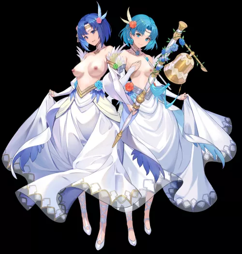 Catria & Thea Topless! by biggitybiggitybig