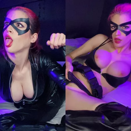 Catwoman found catnip by Lux Neon by LuxNeon