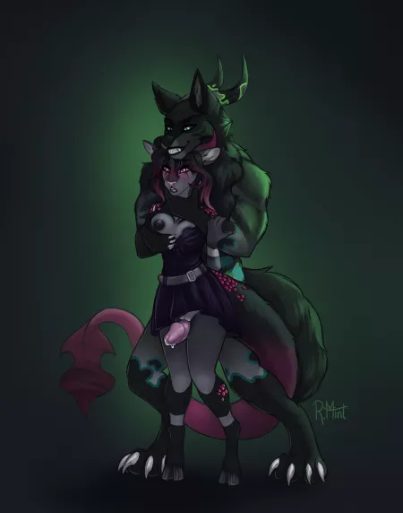 Caught in trouble [MF] art by me (@radioactiveMint) by RadioactiveMintART