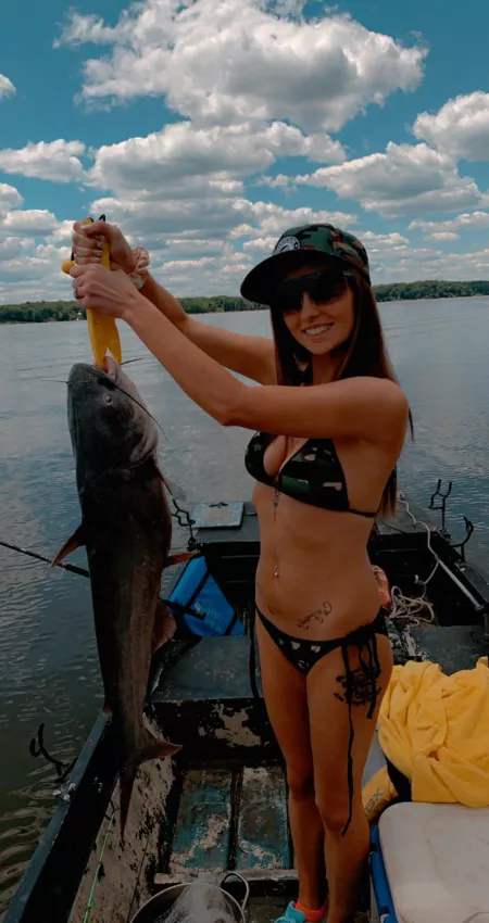 Caught my personal best blue cat - 15lbs! by bri24x7