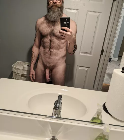 Caught the upstairs bathroom at a friend's Halloween party. Ditched my costume to get a little more comfortable. by dodgeballislife