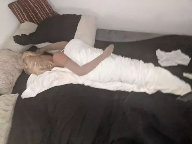 Caveman, woman, me, cocoon, electrical blanket = stress relief grrr... by PHUCK_THE_HIVE