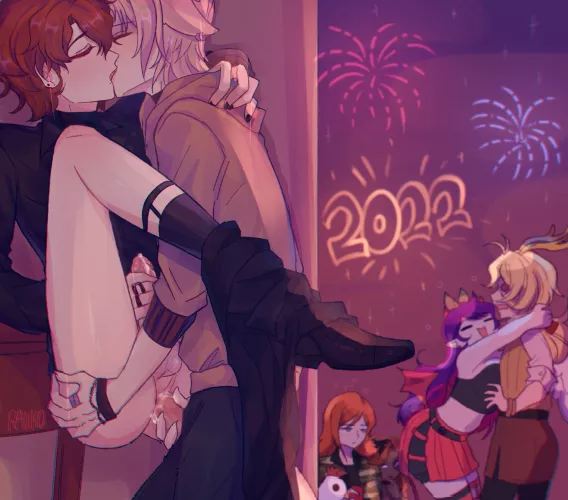celebrating new year with your homie be like by aoiriie