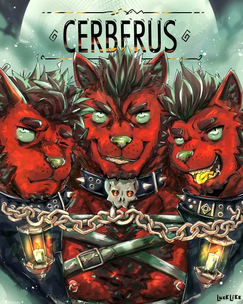 Cerberus from Hades furrification fanart | Drawing by me | @luck_like_ by Luck_Like_reddit