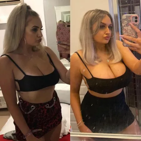 @Ceryslilyx stretching her top out