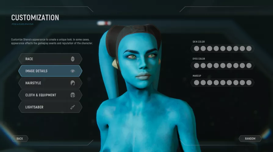 Character customization W.I.P.: Shana as twi'lek (StarLord Games). by StarLord_Games