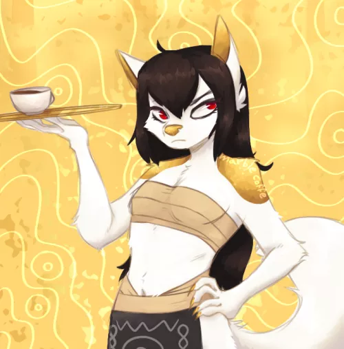 Charather belongs to Some_feral_Chocobo on th! Art by me by marble_coffe