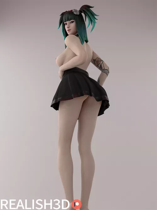 Charlotte in her skirt (realish3D) [Fortnite] by realish3D