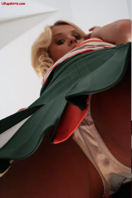 Cheerleader Rachael Victoria - Satin Panties Upskirt by Saweb1234