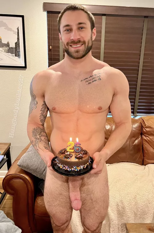 Cheers to 26 years! Now who wants some cake 😈 by hungbodybuilder27