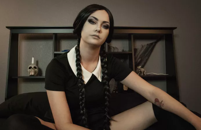 Cheezburqer [Self] as Wednesday Addams from The Addams Family! by Cheezburqer