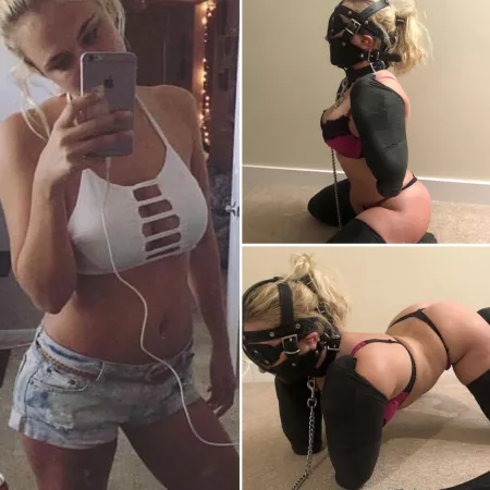 Chelsea getting strapped and gagged before getting worked. by Watercress-Fun