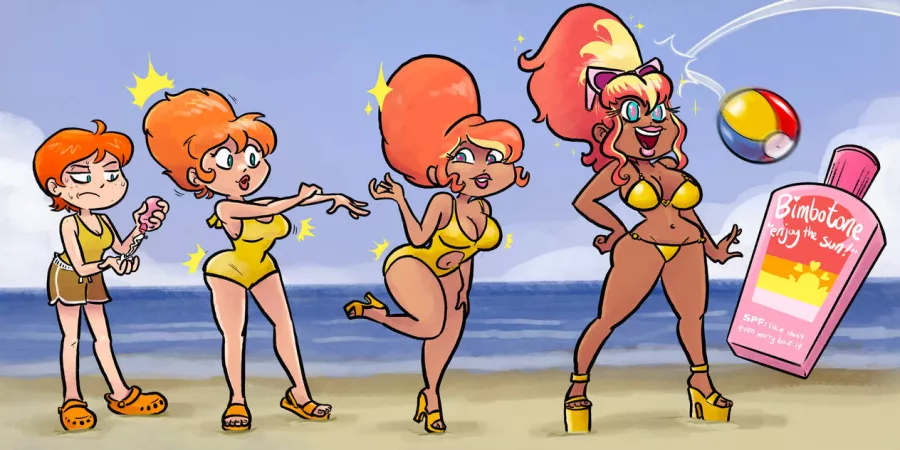 Chelsea in Beach Blanket Bimbo - Bimbofication, breast expansion - Mr-DNA by tffun77