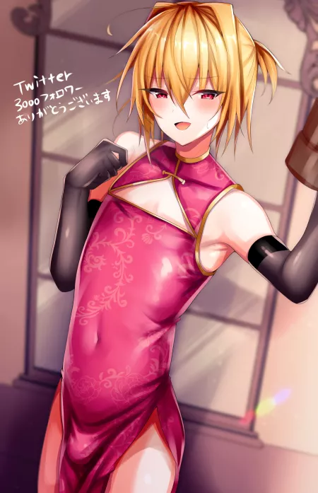 Cheongsam Blonde Cutie (Uruaki) [Original] by sequence_string