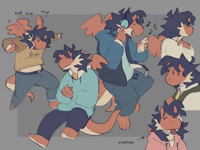 Chervil's Fursona! WOOO! (@doginacafe in Twitter!) 💜💠 by VioletPurplePink