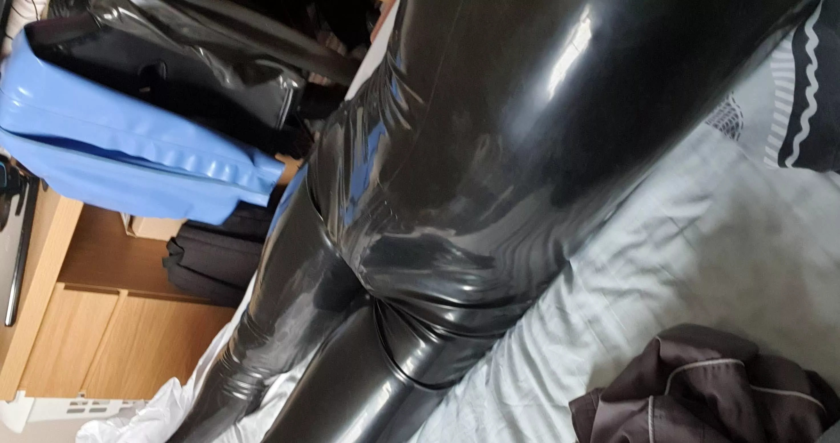 Chilling at home in latex because there's no where to go whilst wearing latex atm posted by Latexfun