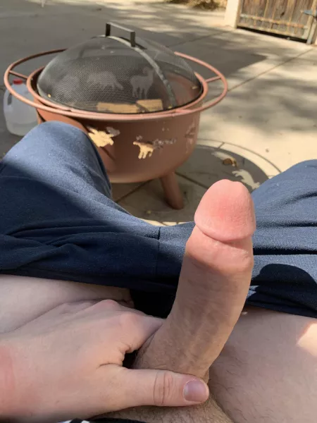 Chilling out on the patio. Just look at the way the sun hits my tip~ by somerando_ej