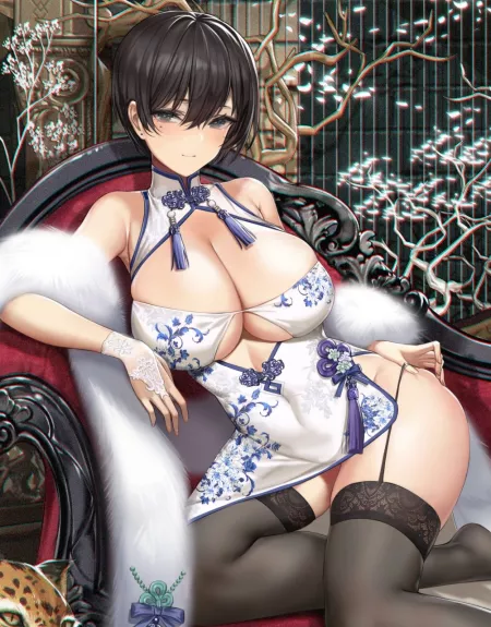 China Dress & Thigh-Highs by CheetahSperm18