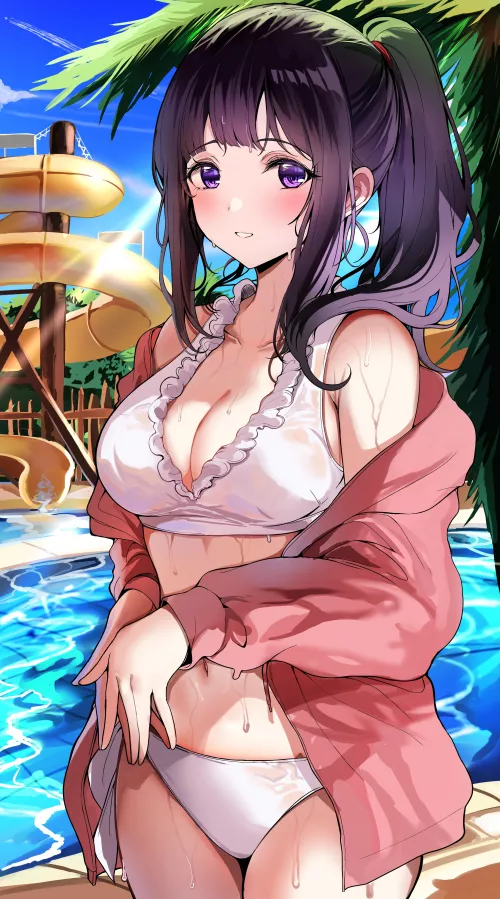 Chitanda at the water park. [Hyouka] by chilidirigible