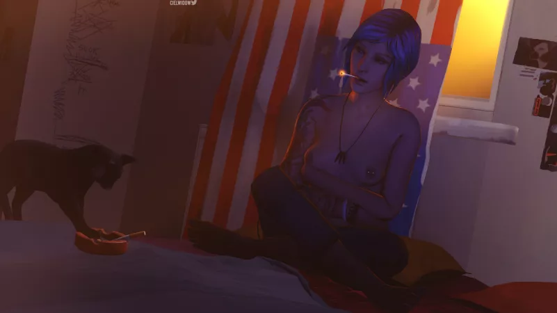 Chloe chilling in lights (Cielwidow) by Cielxwidow