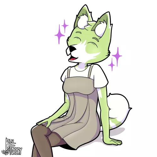 Chloe, The Green Shiba (By me) by azpproject