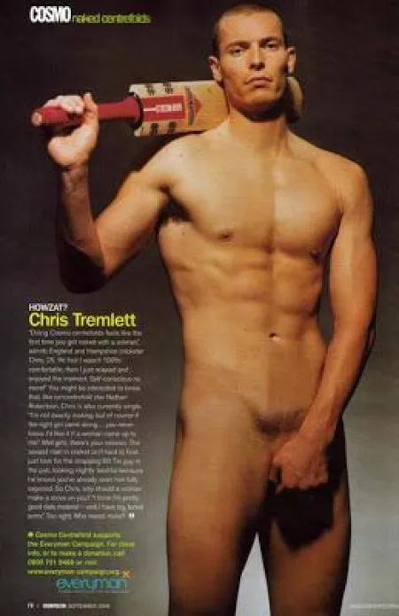 Chris Tremlett. English cricket player posing naked for Cosmopolitan magazine. by Sardonicus83