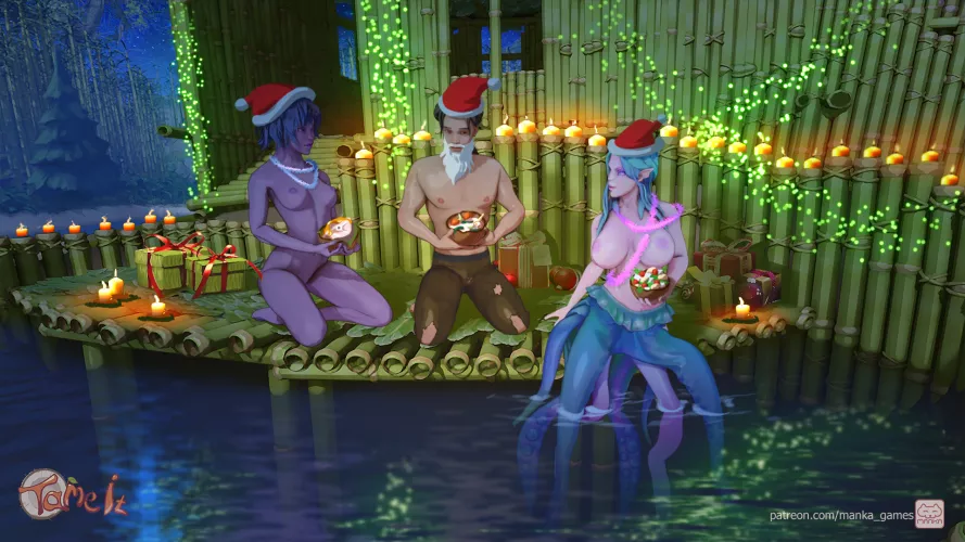 Christmas celebrations with monster girls from Tame It!