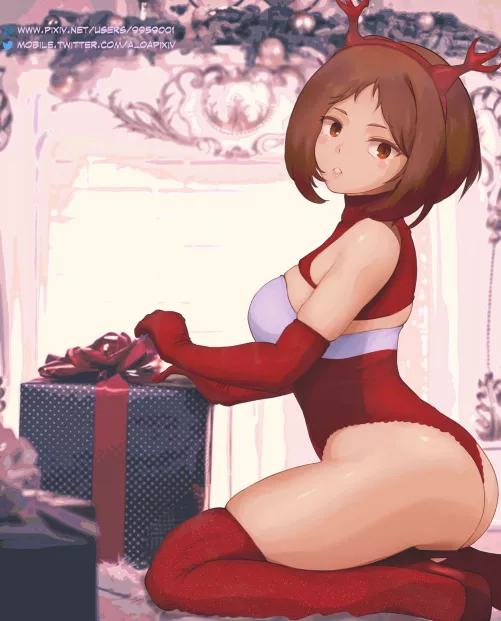 Christmas Ochako [NSFW_oA] by AnotherHellCheese