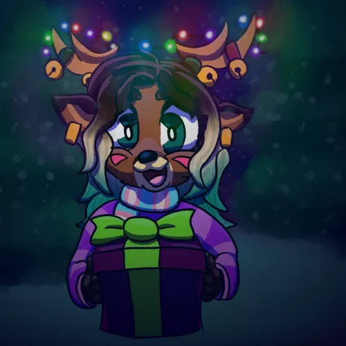 Christmas Reindeer (Art by me: @Zythia_Art on Twitter) by ILiveInConstantFear