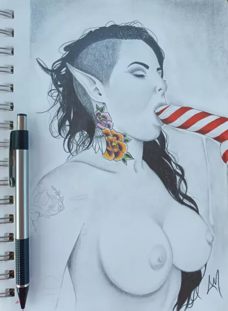 Christy Mack naughty little elf by SirChanceMan