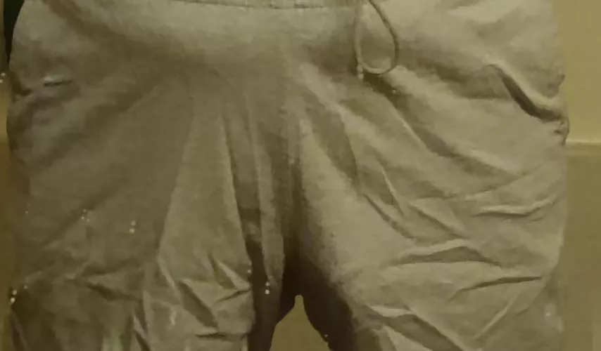 Chubby guy in done grey sweats by flman35