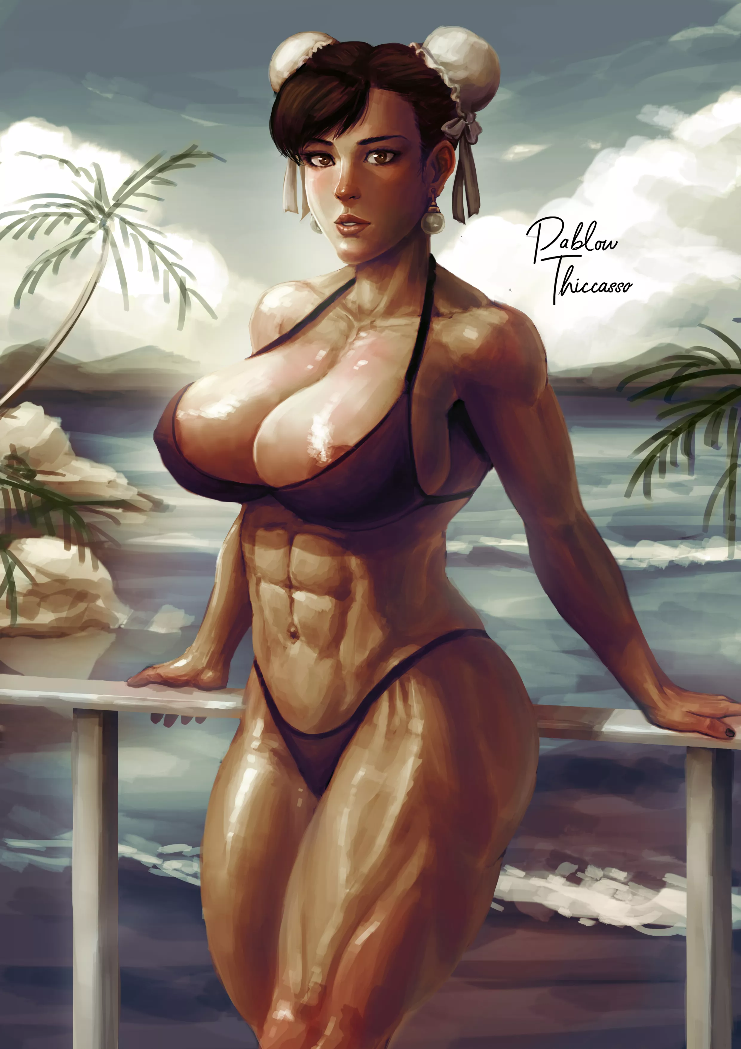 Chun-Li pinup (PablowThiccaso) [Street Fighter] posted by Ero-Tama