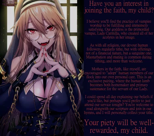 Church of Vampirism [f4a] [vampire] [worship your superiors] by Megamean10