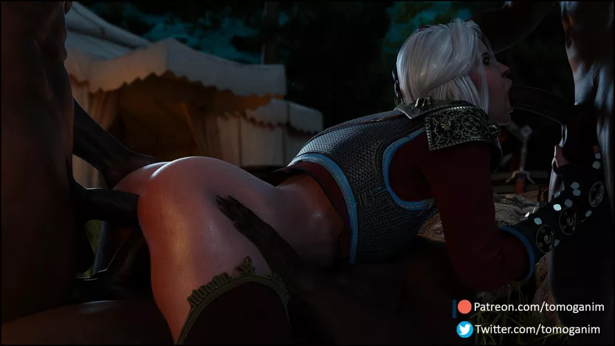Ciri unwinding after a long hunt (Tomoganim) by Kuro-Oji