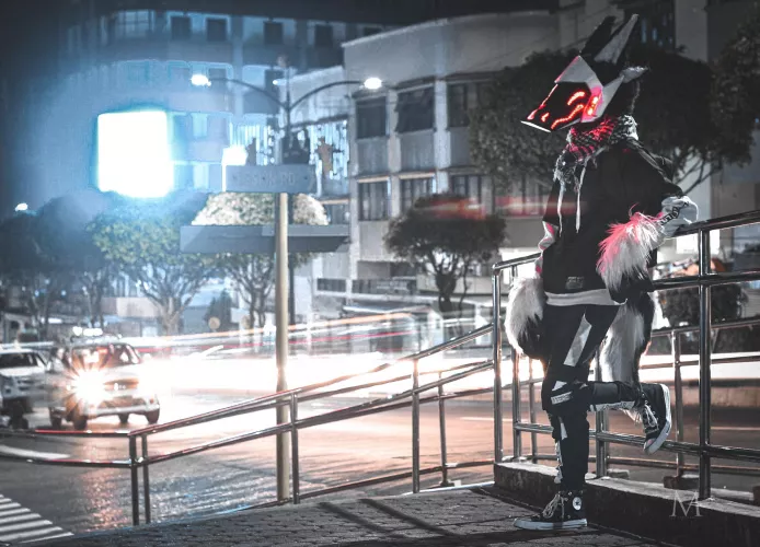 City night vibes, Happy fursuit friday ya'll! by Dude_Verse