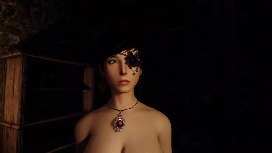 Clad only in jewellery by Aldid