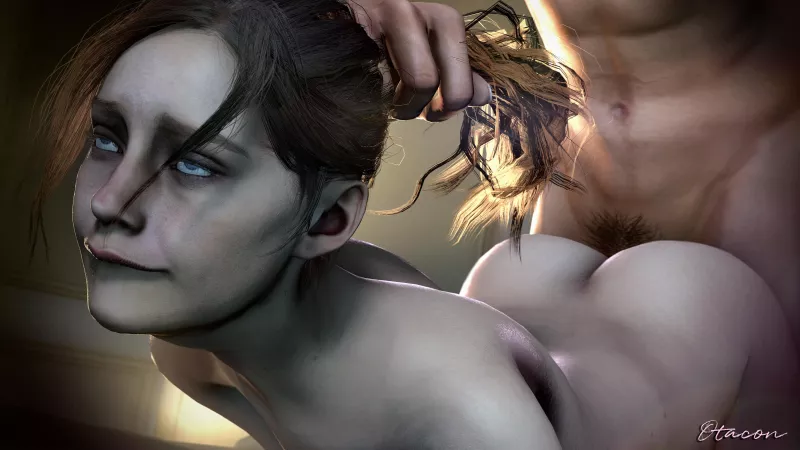 Claire feeling good (Otacon) [Resident Evil] by EroExarch