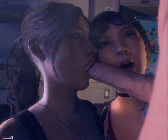 Claire Redfield x Ada Wong - Double Trouble II (ScathachAlter) [Resident Evil] by ScathachAlter_