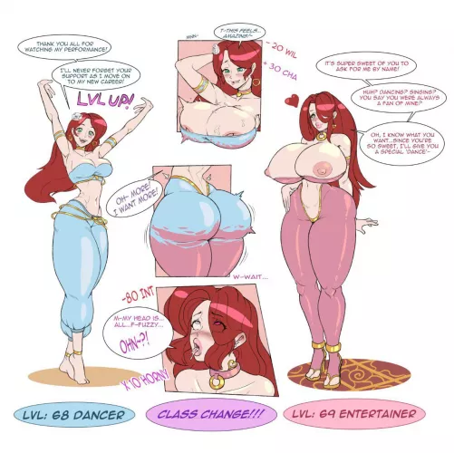 Class Change! [F-Dancer -> F-Entertainer] Art by Frozenaardvark by Frozenaardvark2