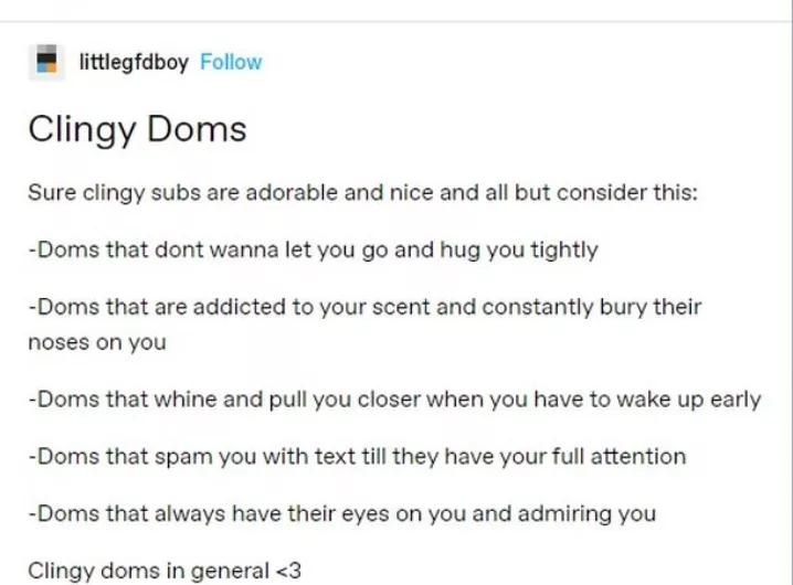 Clingy Doms <3❤️ posted by miss-gentle